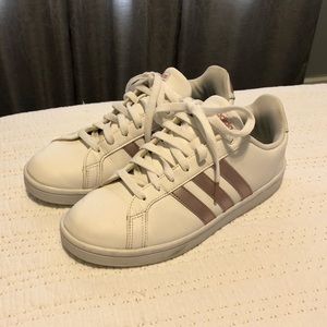 Adidas Cloudfoam Sneakers with Rose Gold Accents